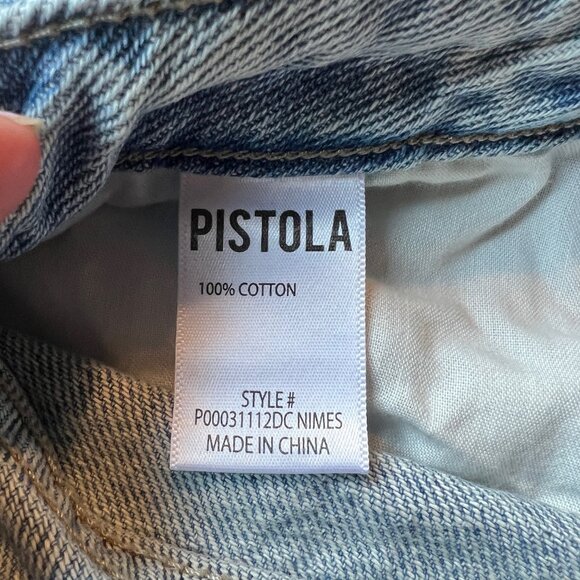 Pistola Daisy Low Slung Mini Skirt Denim Nimes Wash Size 31 NWT - Picture 9 of 10